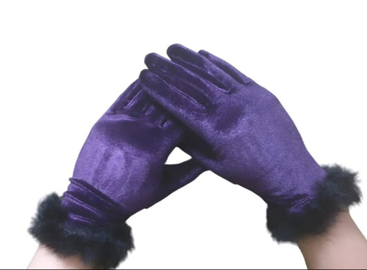 Wool Gloves Fancy Winter Women Girls