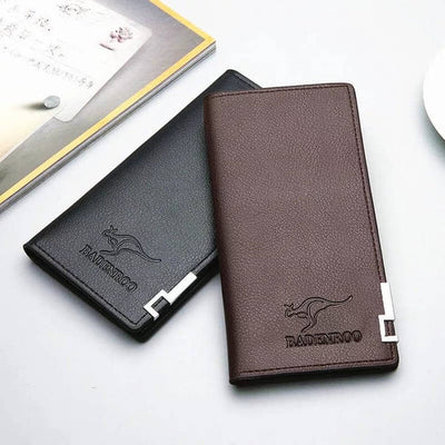 Long Leather kangroo wallet For Men