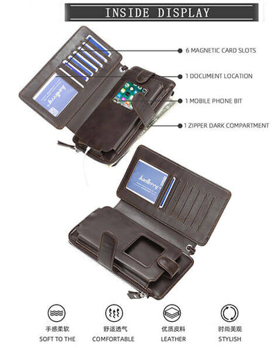 New Genuine Long Leather Wallet