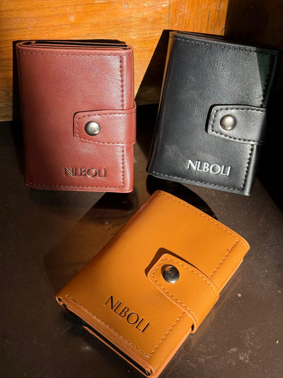 Tri-Fold Leather Pop Up Wallet