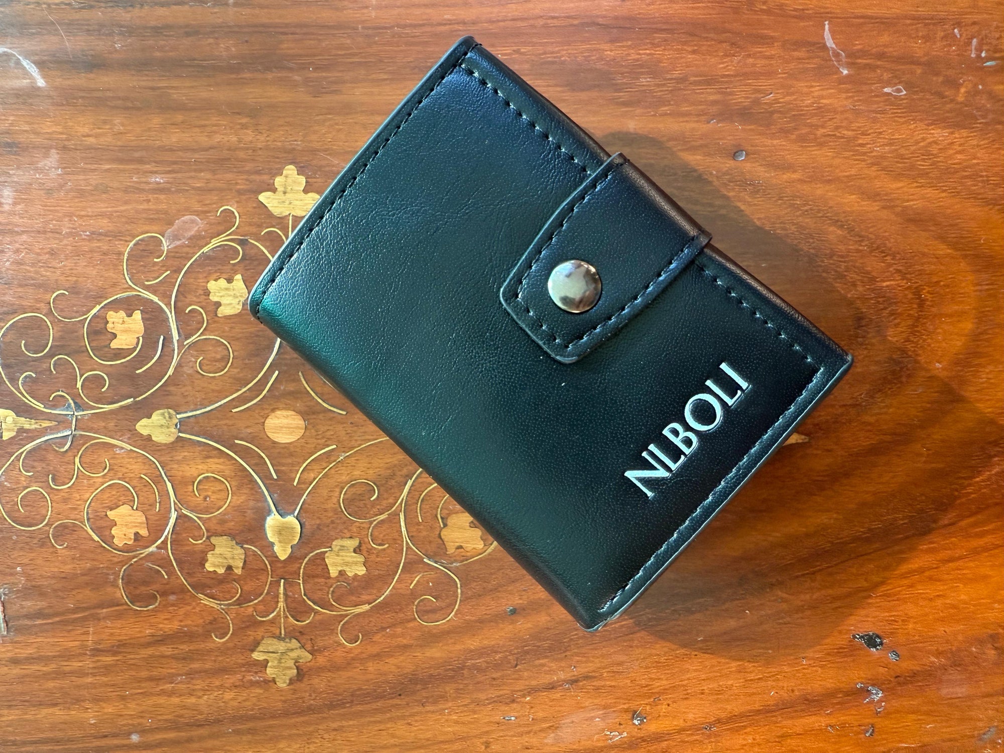 Tri-Fold Leather Pop Up Wallet