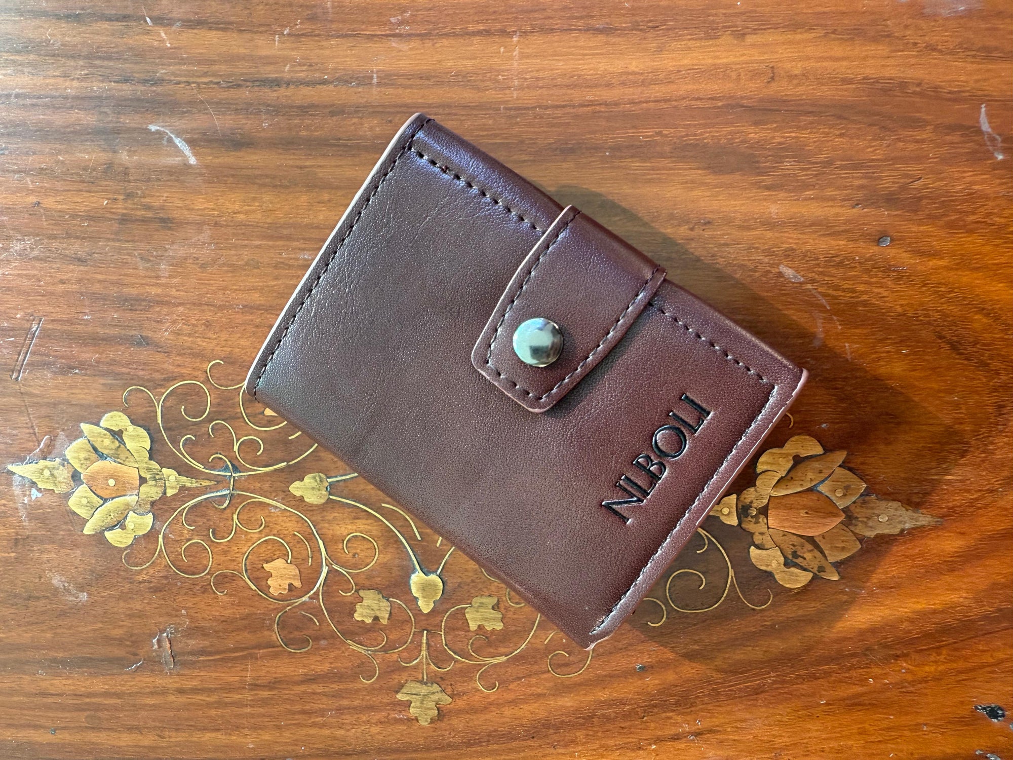 Tri-Fold Leather Pop Up Wallet