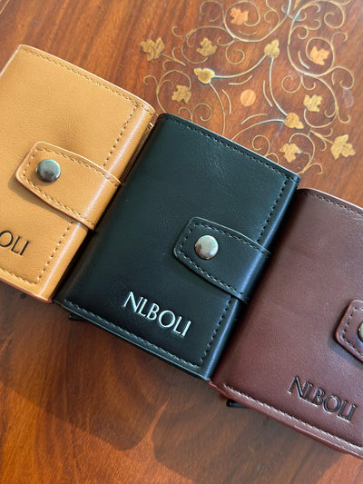 Tri-Fold Leather Pop Up Wallet