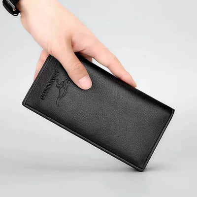 Long Leather kangroo wallet For Men