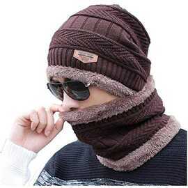 Winter Knitting Skull Cap and Neck Scarf Wool Warm (Special Offer Buy 1 get 1 free)