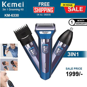 Kemei 3 in 1 Rechargeable shaver